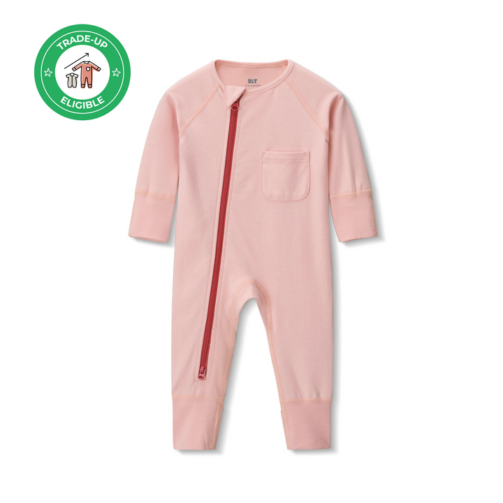 Zip Romper in Cotton Candy