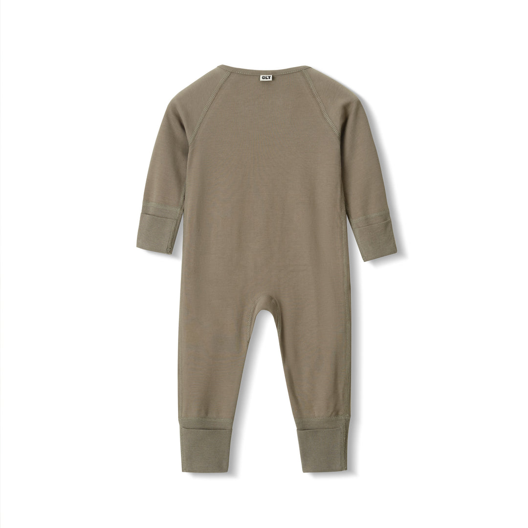 Combinaison zippée en olive