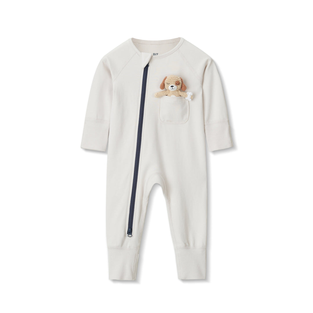 Zip Romper in Pebble