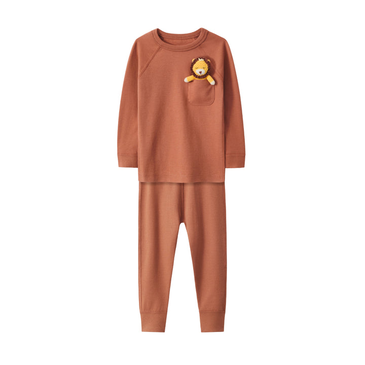 Pajama Set in Chestnut