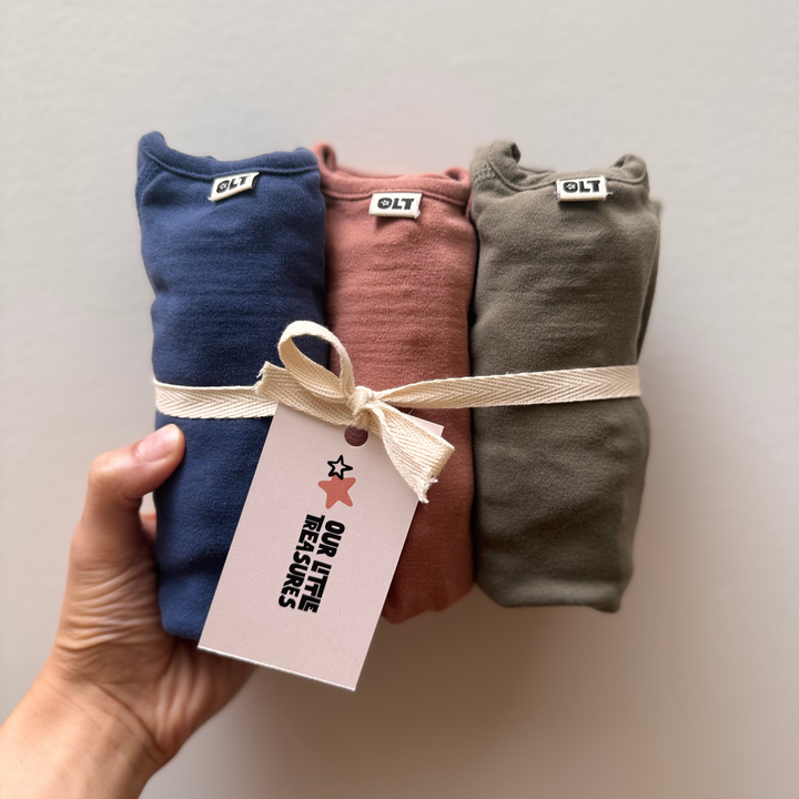 TREASURE CHEST: Zip Romper 3 Pack